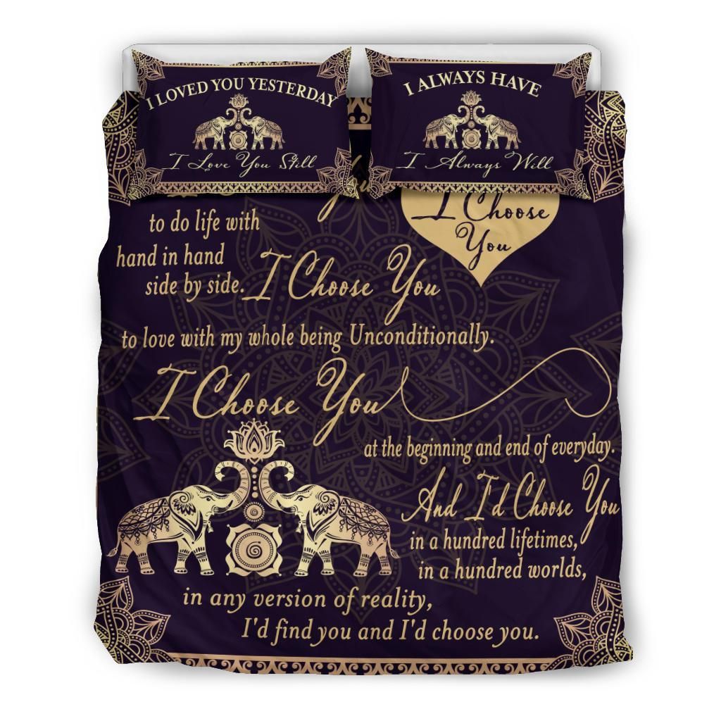 elephant i choose you mandala comforter duvet bedding set 3915