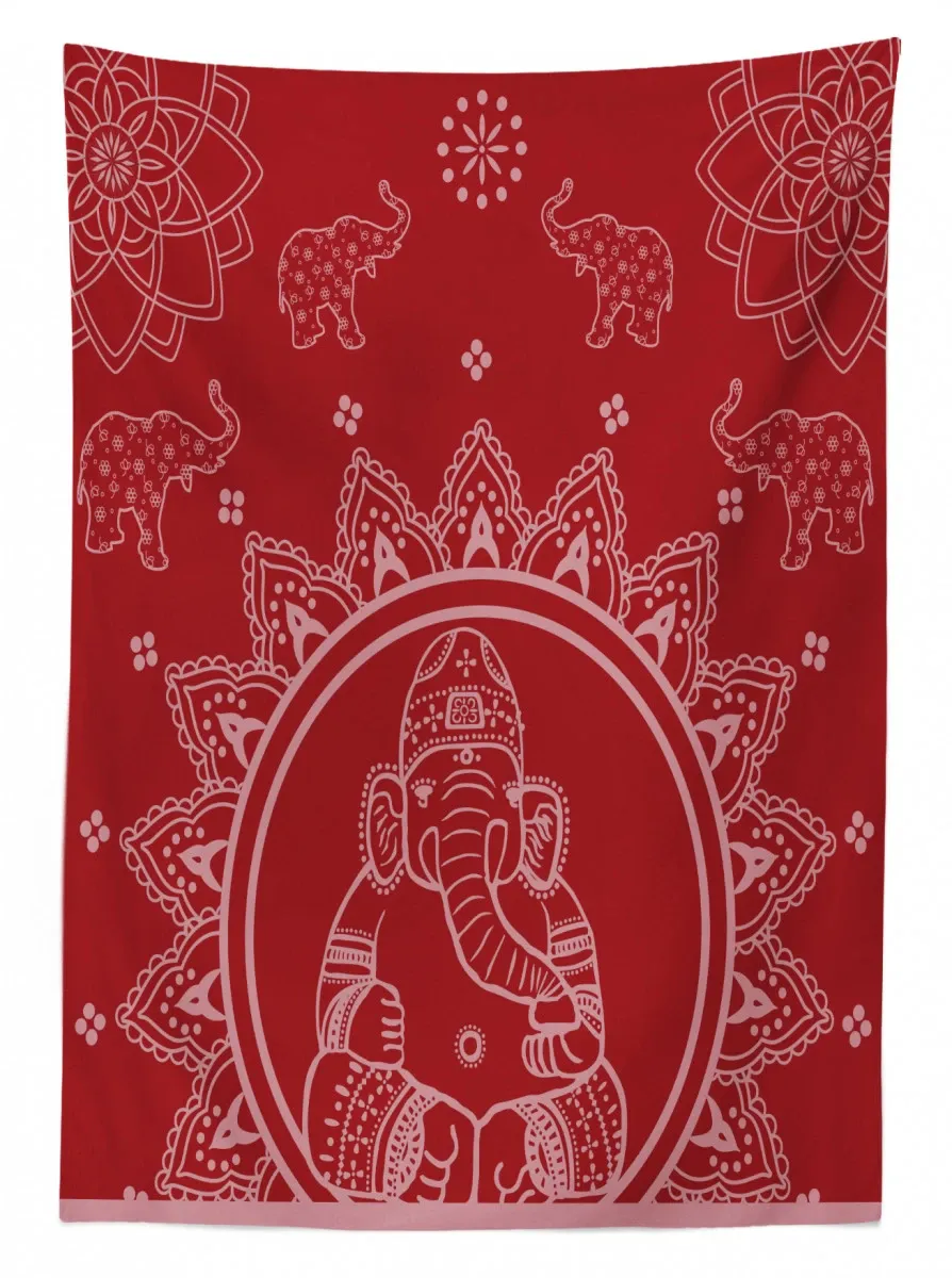 elephant diwali traditions 3d printed tablecloth table decor 6223