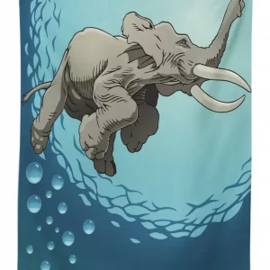elephant in tropic ocean 3d printed tablecloth table decor 5647