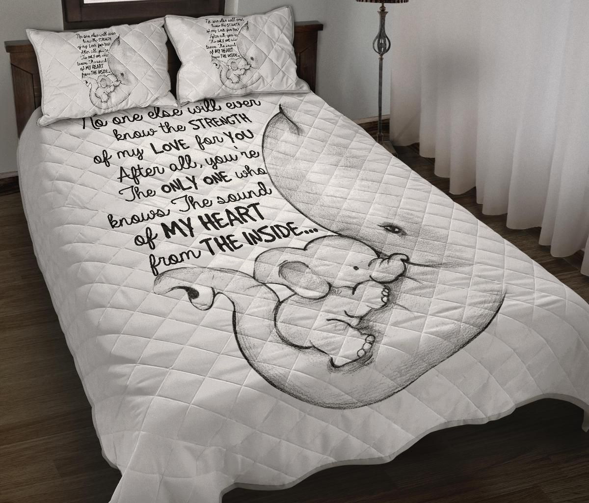 elephant no one else will ever know the strength printed bedding set bedroom decor 5596