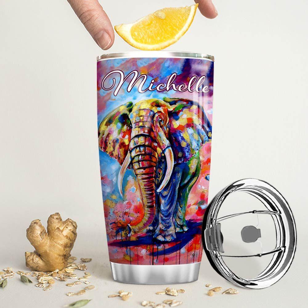 elephant personalized stainless steel tumbler 2745