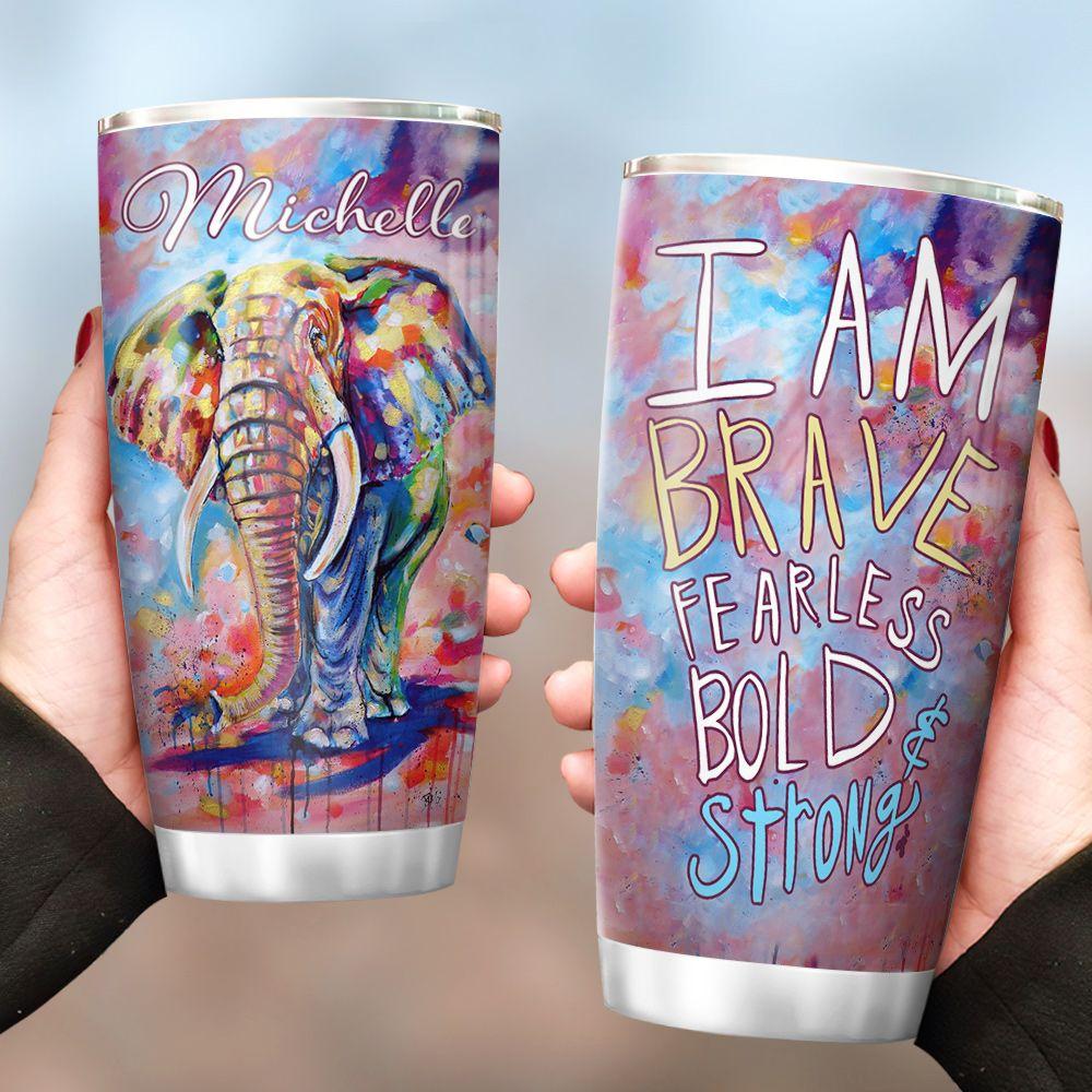 elephant personalized stainless steel tumbler 3175