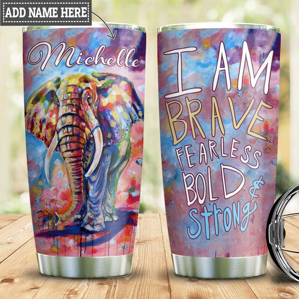 elephant personalized stainless steel tumbler 3388