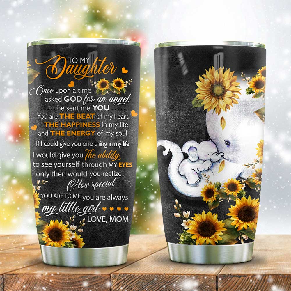 elephant to my daughter stainless steel tumbler 3822