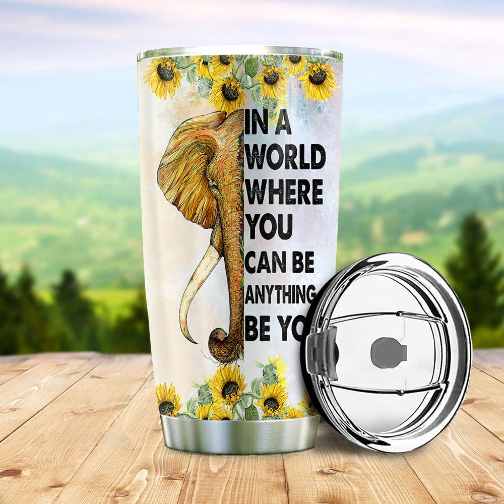 elephant typo personalized stainless steel tumbler 4482
