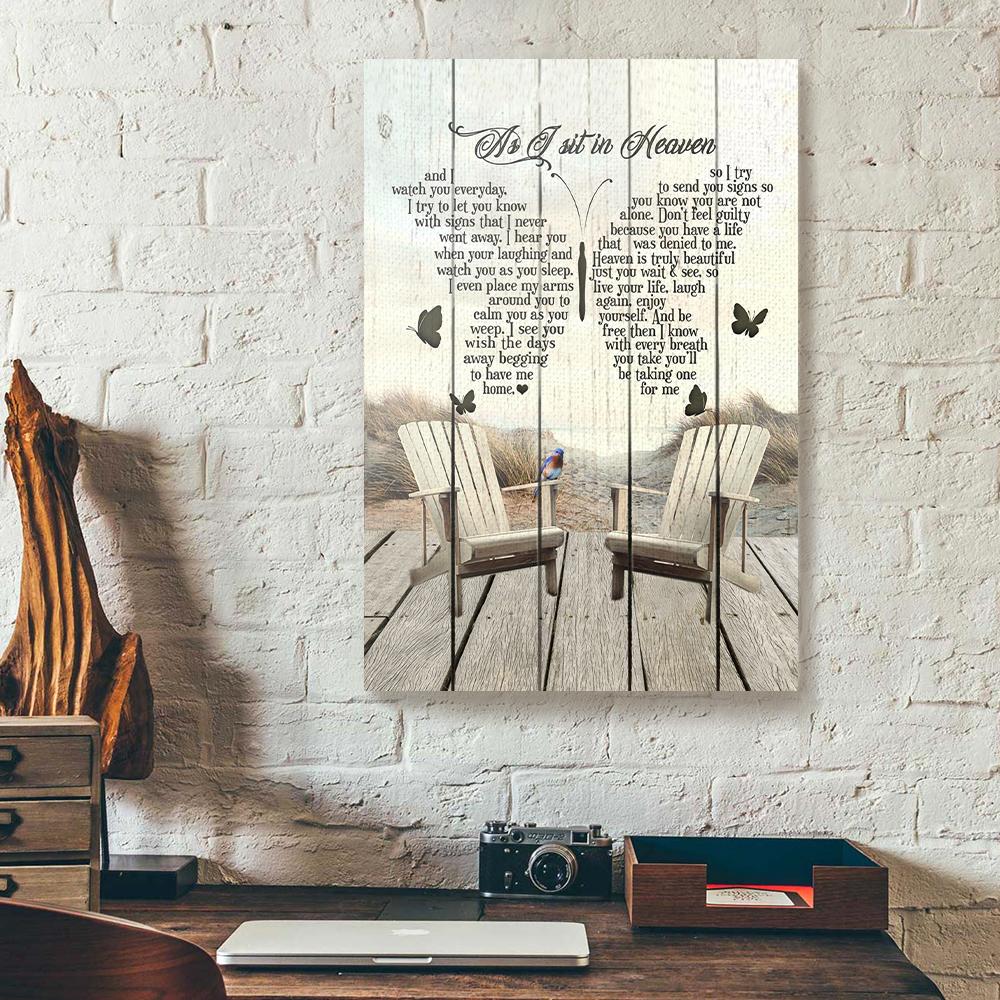 empty chair in heaven butterfly canvas prints wall art decor 4906