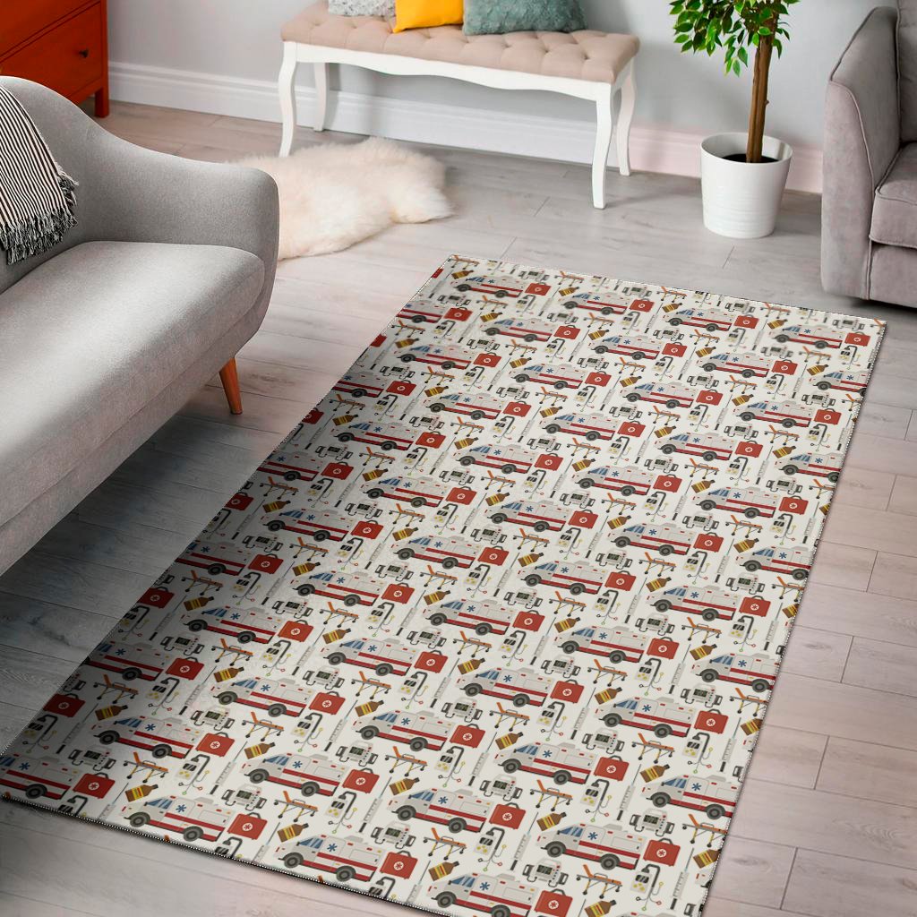 EMS Paramedic Pattern Print Area Rug Floor Decor ems paramedic pattern print area rug floor decor 1155