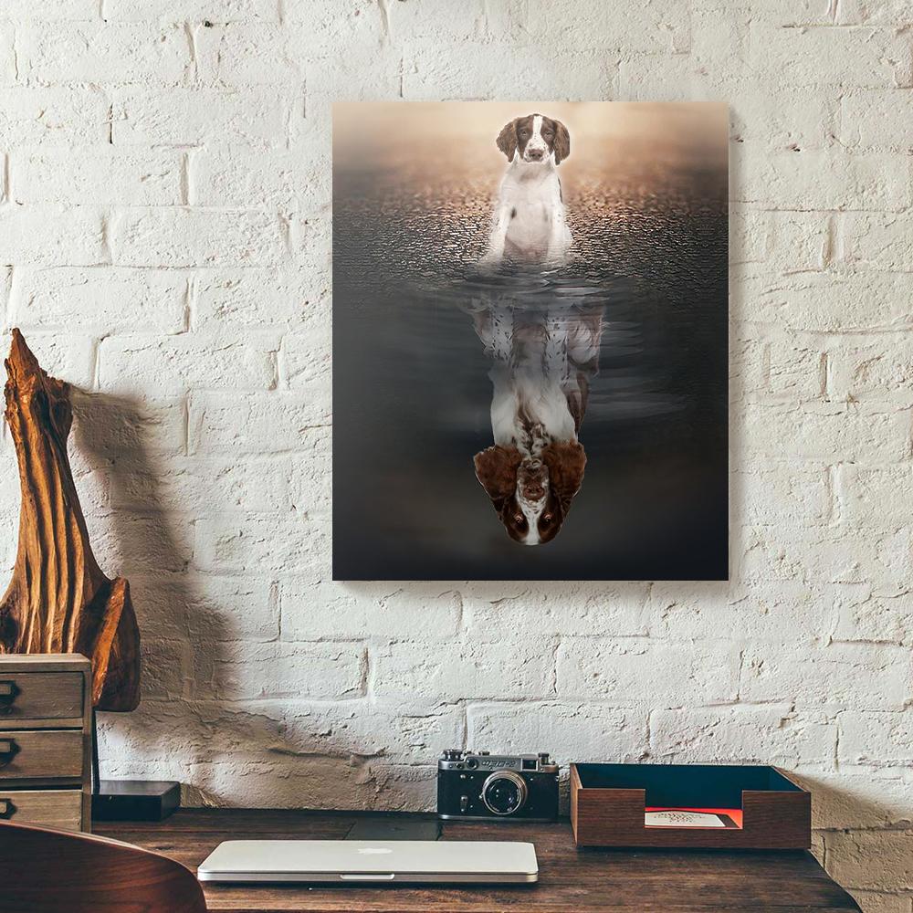 english springer spaniel reflection canvas prints wall art decor 5178