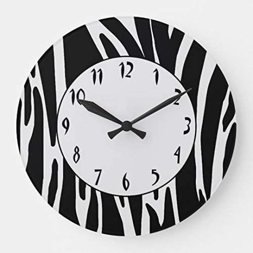 Enidgunter Zebra Print Pattern Large Wall Clock enidgunter zebra print pattern large wall clock 8271