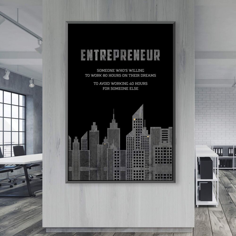 Entrepreneur Hustle Motivational Positive Canvas Print - Wall Art Decor entrepreneur hustle motivational positive canvas print wall art decor 1995