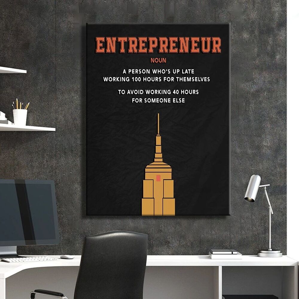 entrepreneur motivational positive canvas print wall art decor 1887