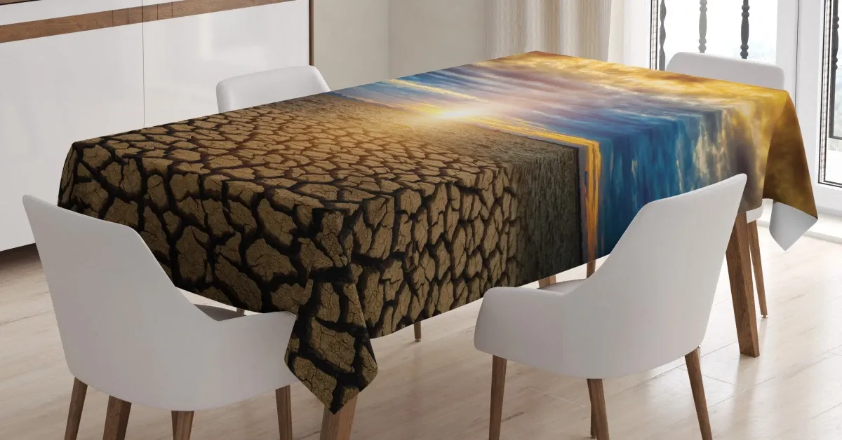 environment disaster 3d printed tablecloth table decor 5472