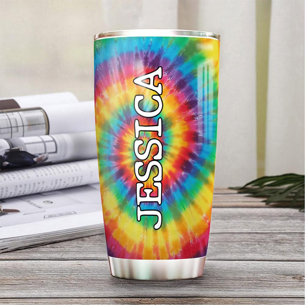 equal rights is not pie tie dye hippie personalized stainless steel tumbler 4788