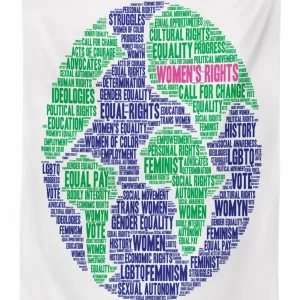 equality around world 3d printed tablecloth table decor 4351