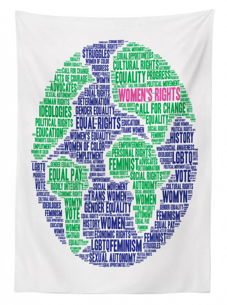 equality around world 3d printed tablecloth table decor 4351