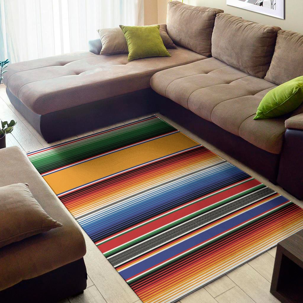 Ethnic Serape Blanket Stripe Print Area Rug Floor Decor ethnic serape blanket stripe print area rug floor decor 1292