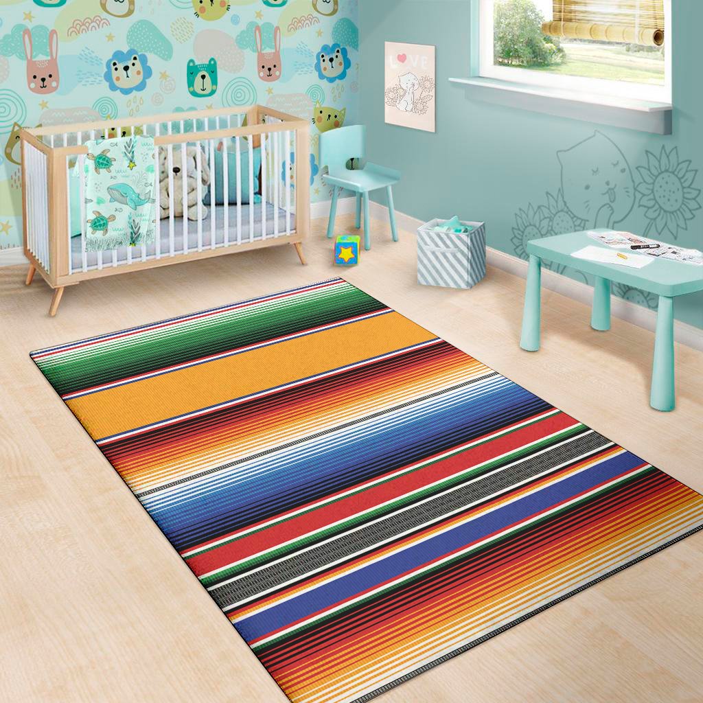Ethnic Serape Blanket Stripe Print Area Rug Floor Decor ethnic serape blanket stripe print area rug floor decor 8214