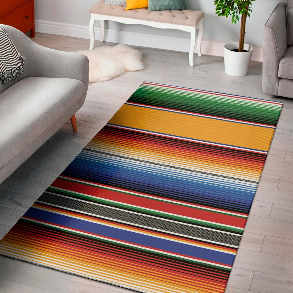 Ethnic Serape Blanket Stripe Print Area Rug Floor Decor ethnic serape blanket stripe print area rug floor decor 8535