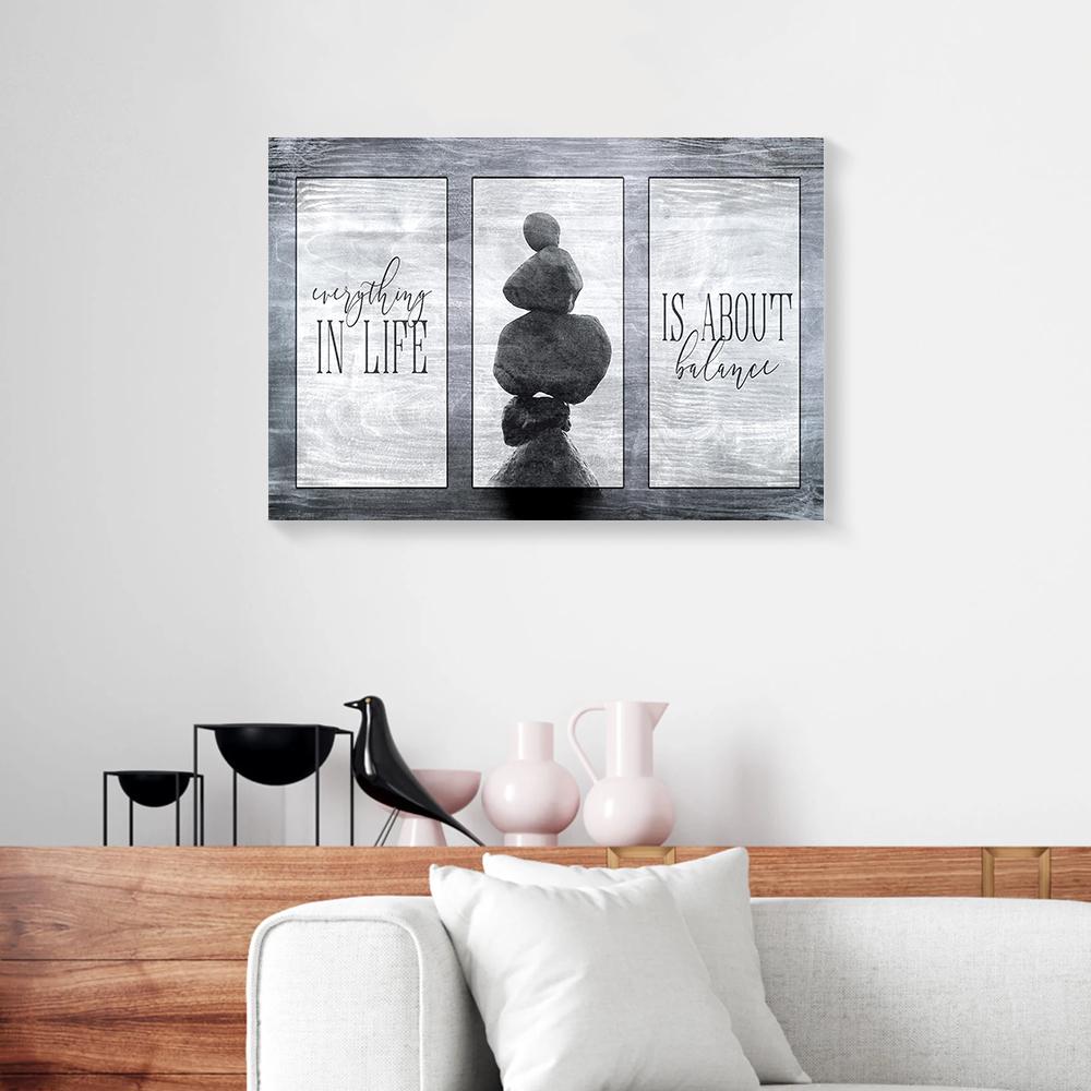 everything in life is about balance canvas prints wall art decor 5730