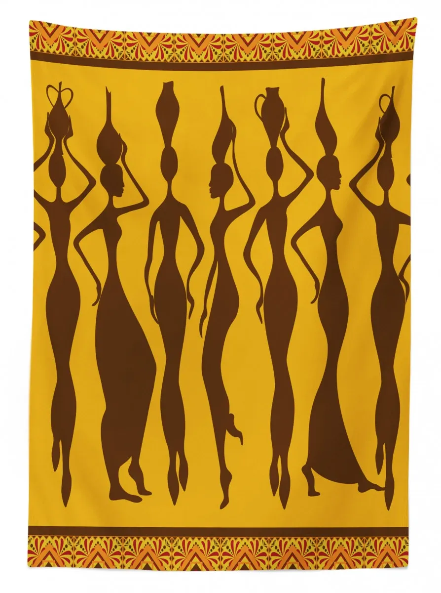 Exotic Females Bohemian Art 3D Printed Tablecloth Table Decor