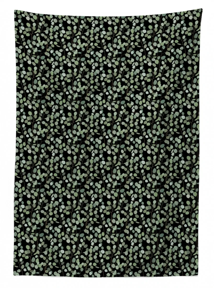 Exotic Foliage Hand Drawn 3D Printed Tablecloth Table Decor