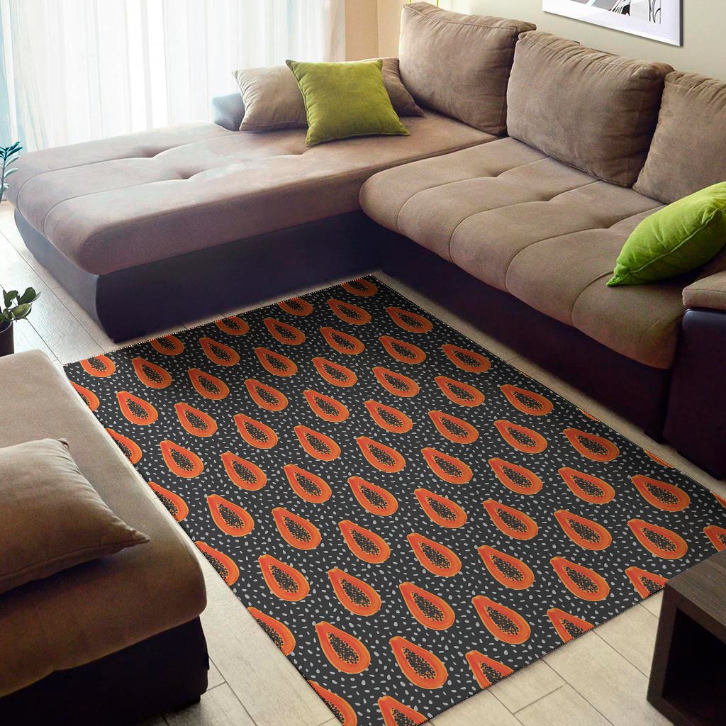 Exotic Papaya Pattern Print Area Rug Floor Decor
