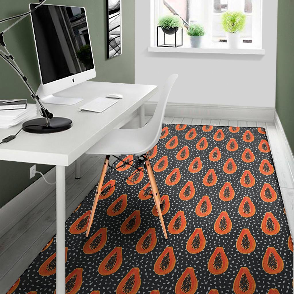 Exotic Papaya Pattern Print Area Rug Floor Decor