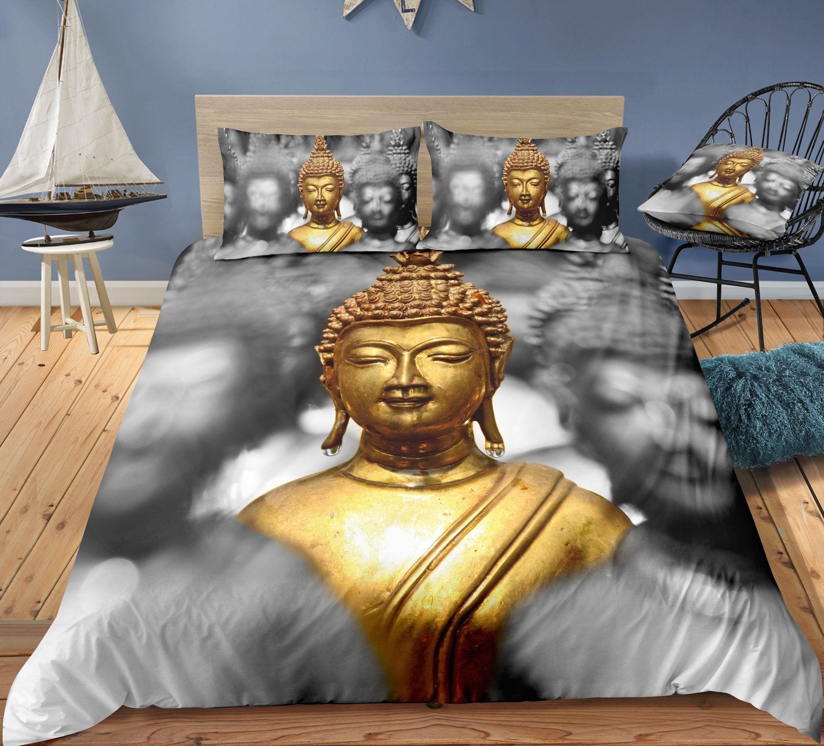 Face Of Golden Buddha Duvet Cover Bedding Set face of golden buddha duvet cover bedding set 2627
