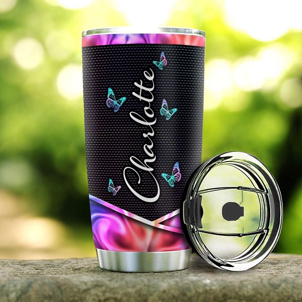 Faith Butterfly Personalized Stainless Steel Tumbler faith butterfly personalized stainless steel tumbler 1735