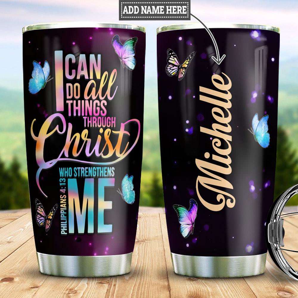 Faith Butterfly Personalized Stainless Steel Tumbler faith butterfly personalized stainless steel tumbler 6878