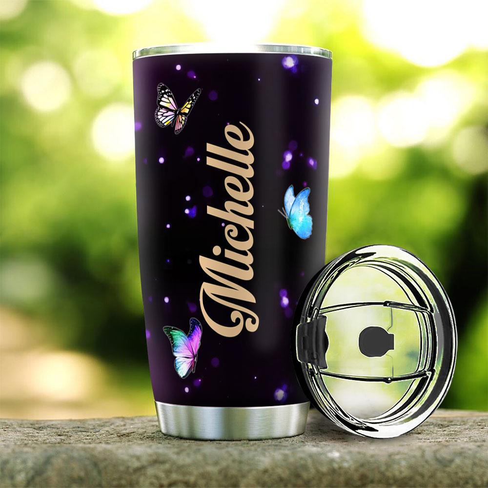 Faith Butterfly Personalized Stainless Steel Tumbler faith butterfly personalized stainless steel tumbler 6896