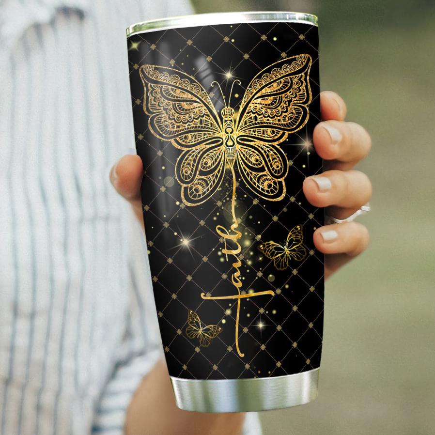 faith personalized stainless steel tumbler 4439