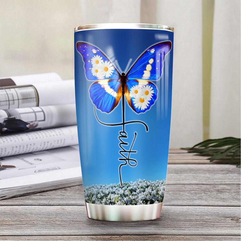 faith personalized stainless steel tumbler 7042