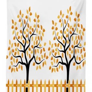 fall autumn trees 3d printed tablecloth table decor 4412