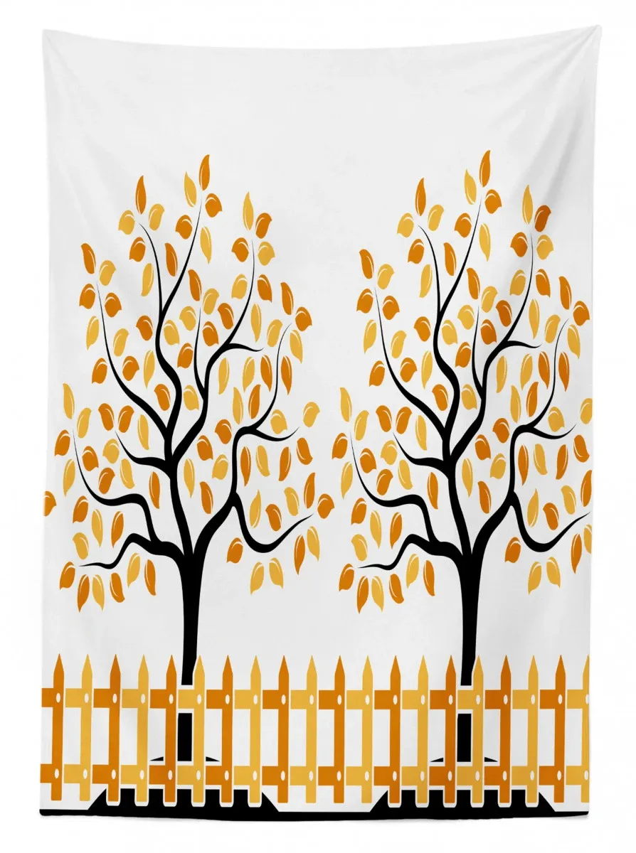fall autumn trees 3d printed tablecloth table decor 4412
