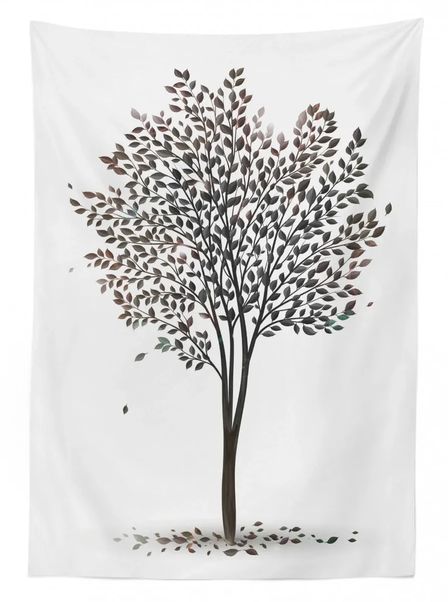 fall leaves solititude 3d printed tablecloth table decor 3988
