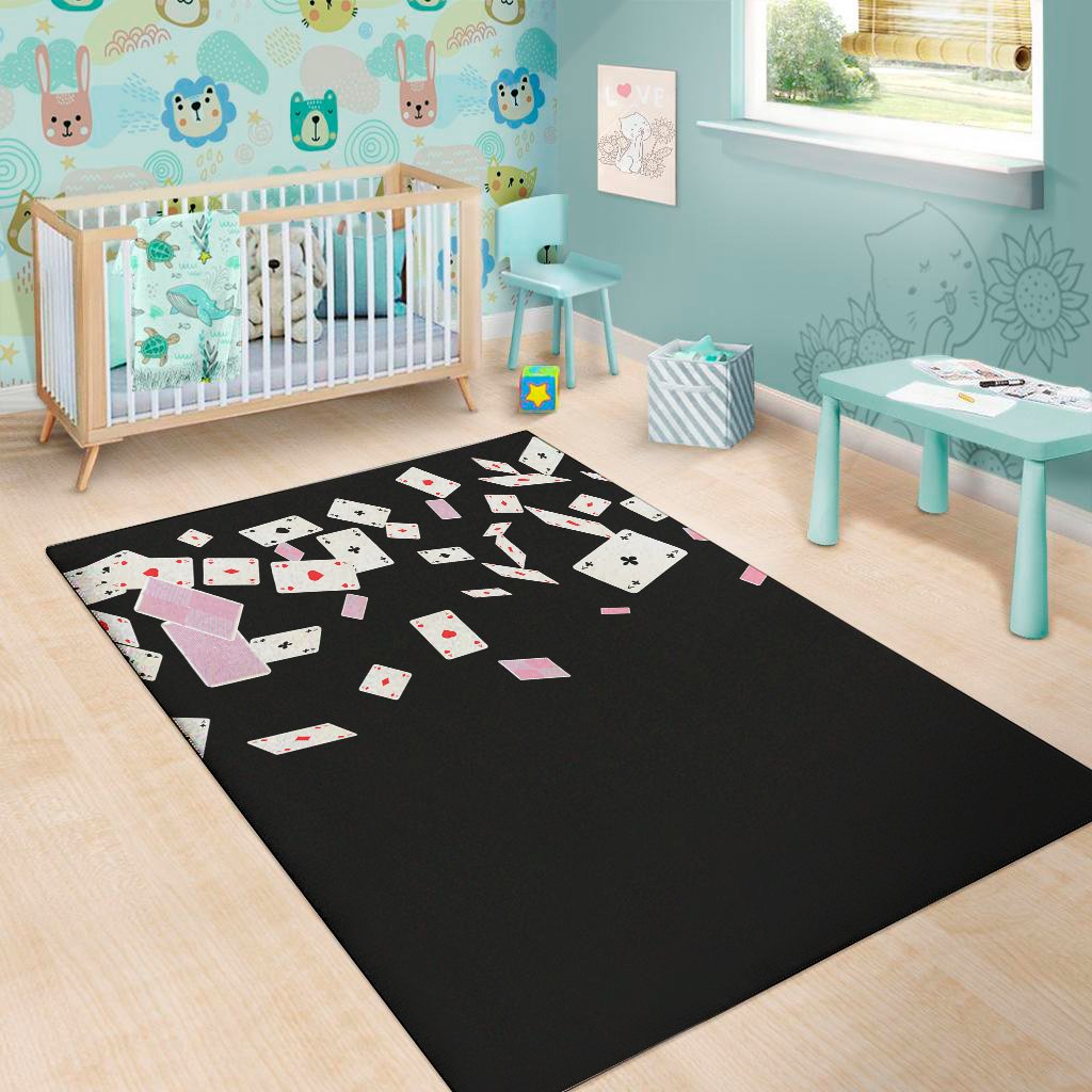 Falling Casino Card Print Area Rug Floor Decor falling casino card print area rug floor decor 5849