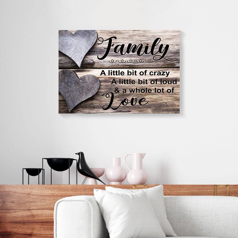 family a little bit of crazy canvas prints wall art decor 7021