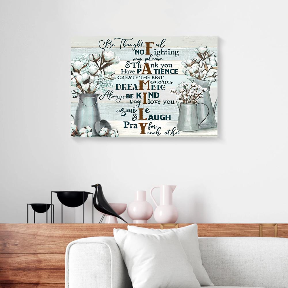 family cotton canvas prints wall art decor 1319