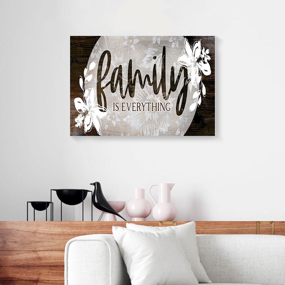 Family Is Everything Flower Canvas Prints - Wall Art Decor family is everything flower canvas prints wall art decor 7341