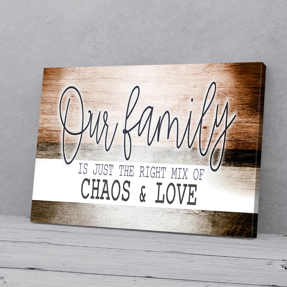 family of chaos love home canvas prints wall art decor 2430