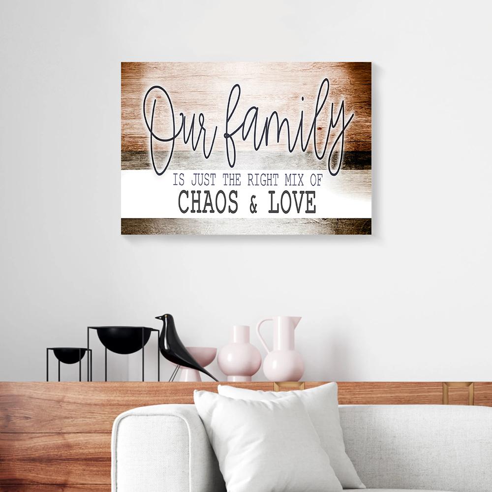 family of chaos love home canvas prints wall art decor 6490