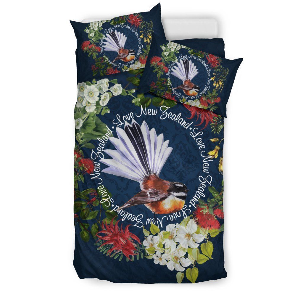 Fantail With New Zealand Flowers Bedding Set Bedroom Decor fantail with new zealand flowers bedding set bedroom decor 8747