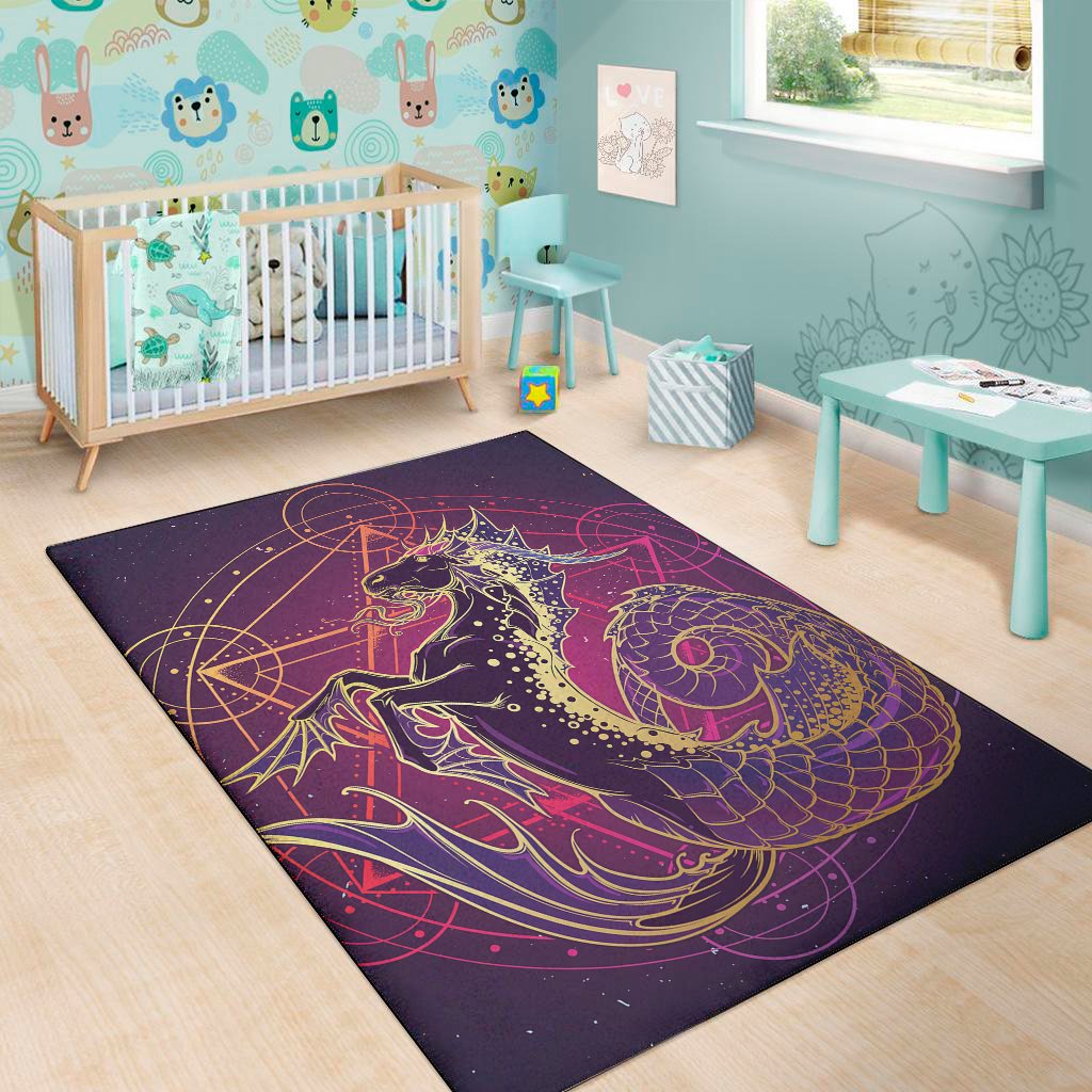 Fantastic Capricorn Sign Print Area Rug Floor Decor fantastic capricorn sign print area rug floor decor 2536