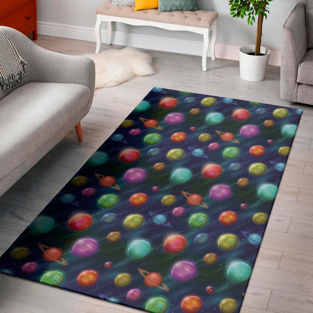 Fantastic Planets Pattern Print Area Rug Floor Decor fantastic planets pattern print area rug floor decor 4053