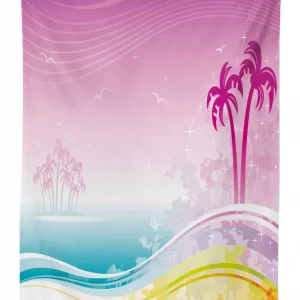 fantasy beach island coast 3d printed tablecloth table decor 2339