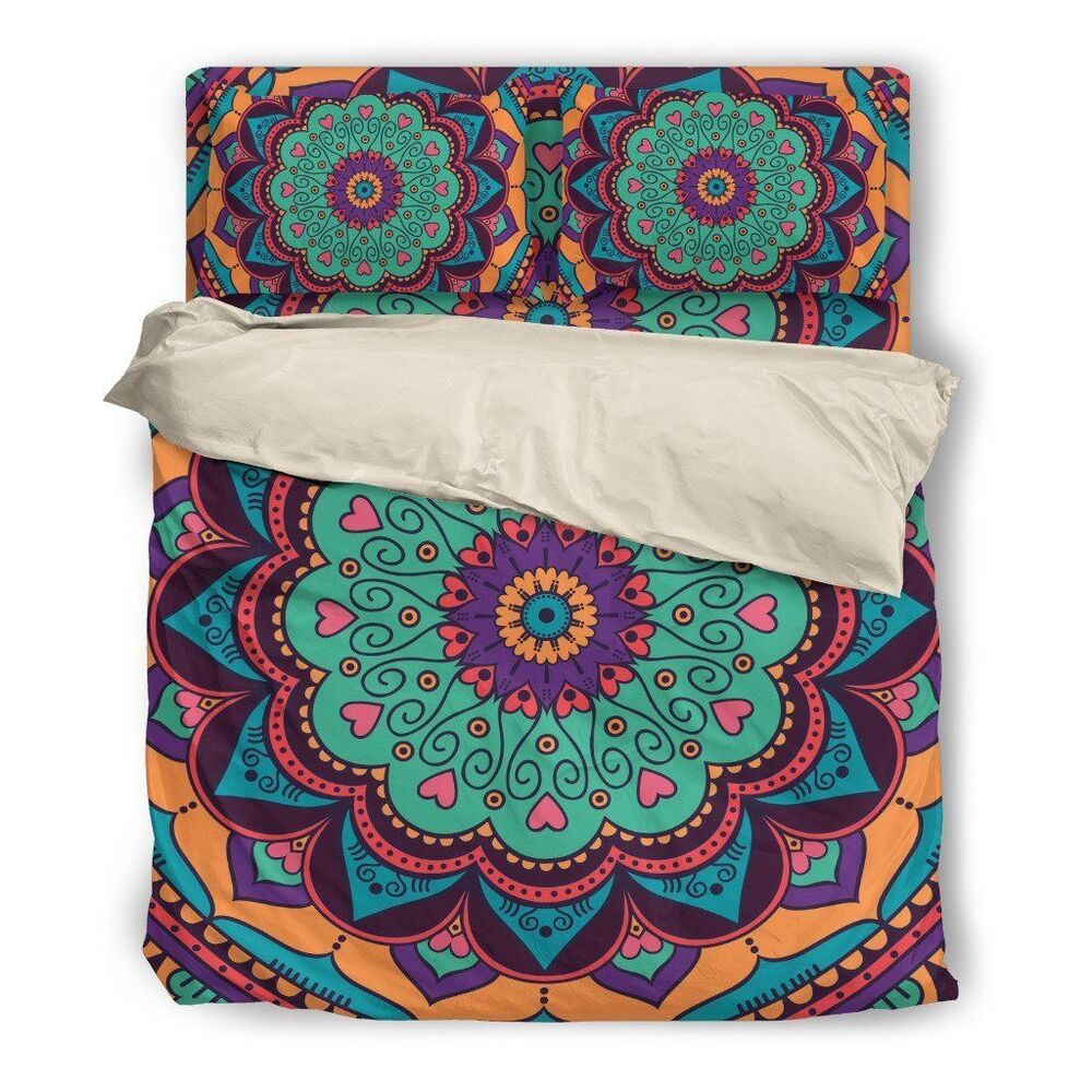 fantasy mandala lovers printed bedding set bedroom decor 2471