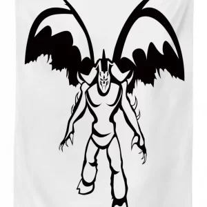 fantasy warrior wings 3d printed tablecloth table decor 7808