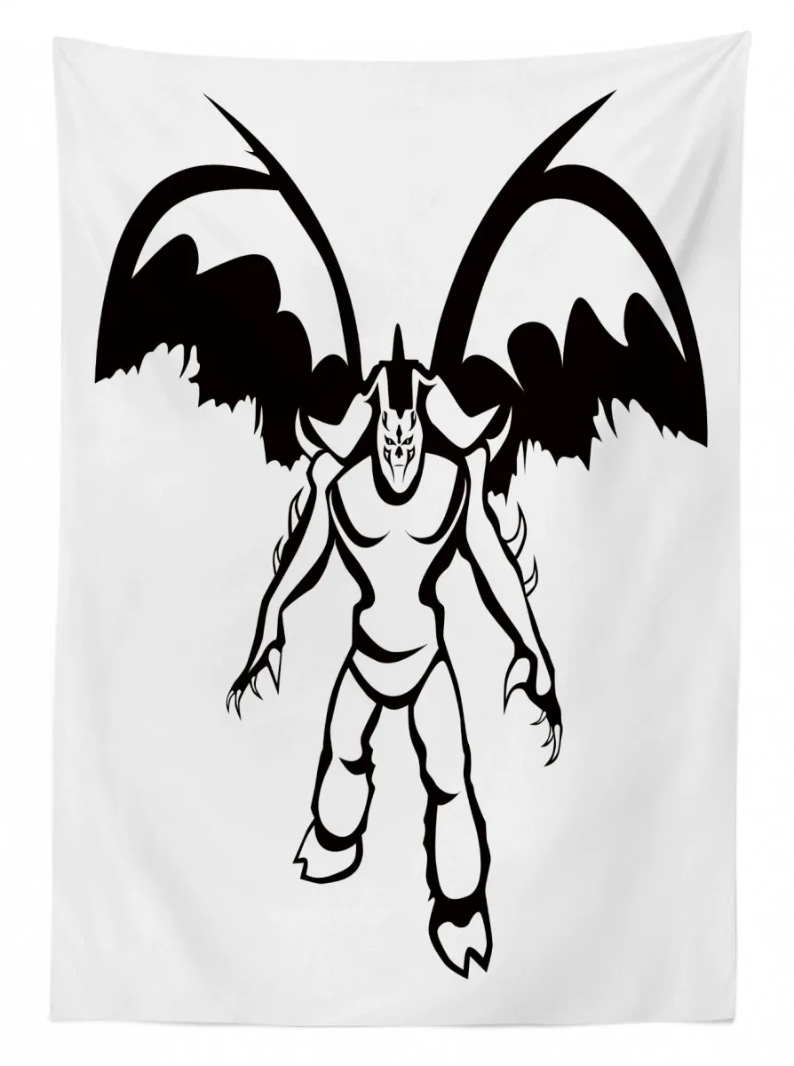 fantasy warrior wings 3d printed tablecloth table decor 7808