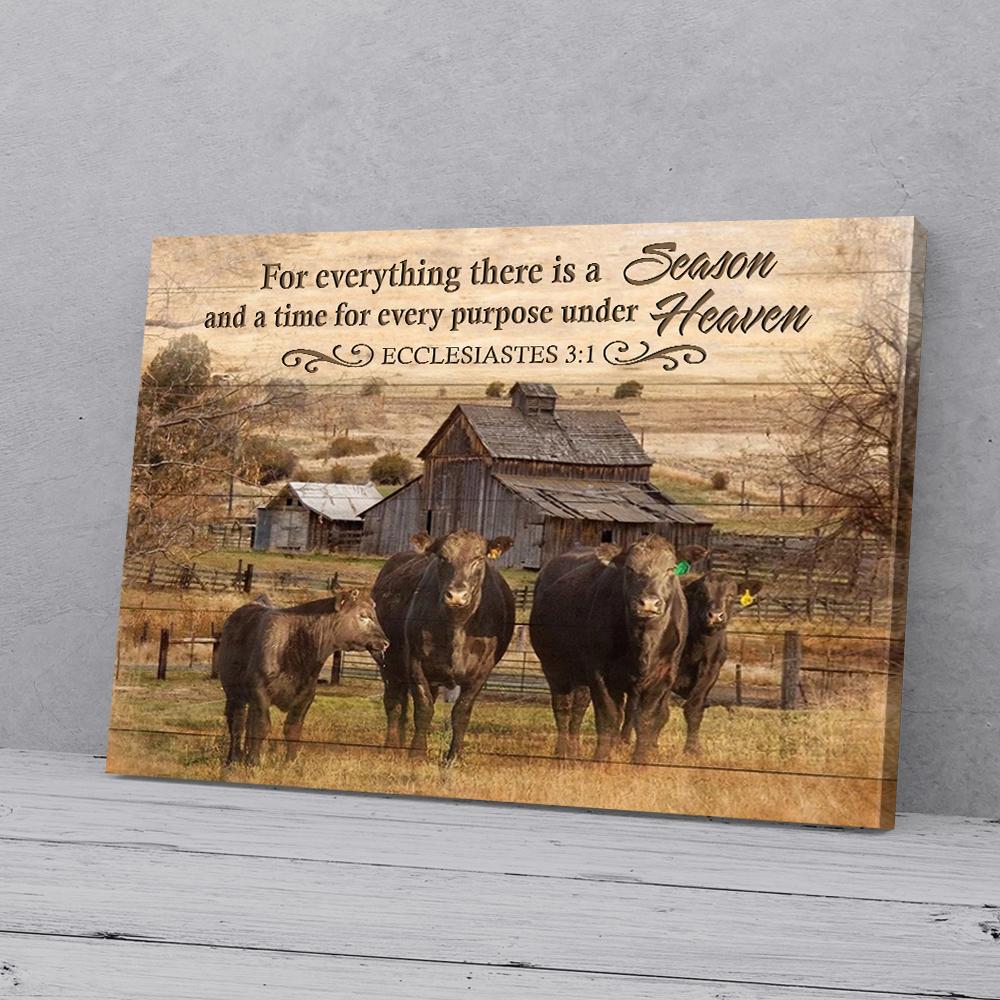 farmer angus cow canvas prints wall art decor 1286